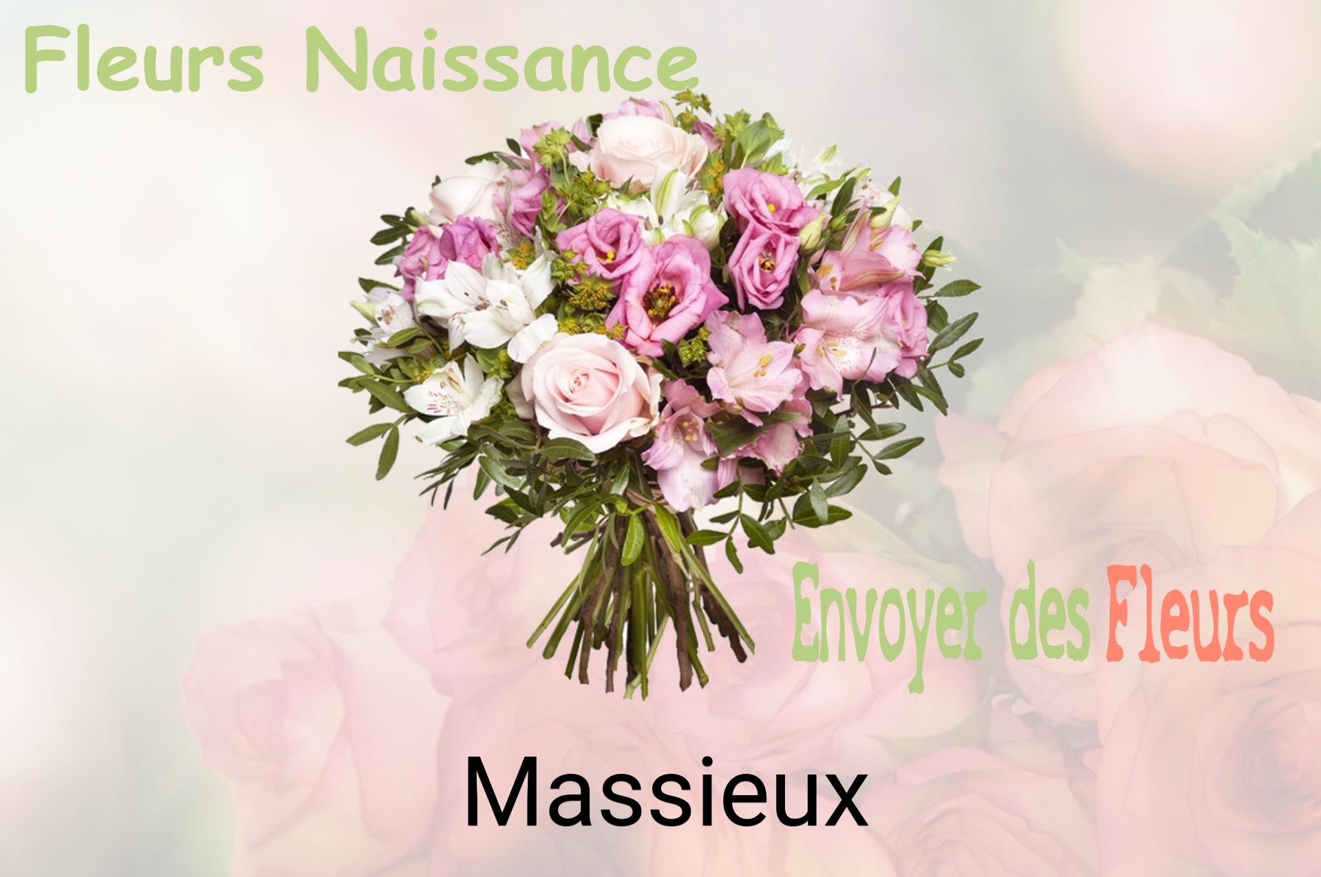 Bouquet de fleurs de naissance livré à Massieux